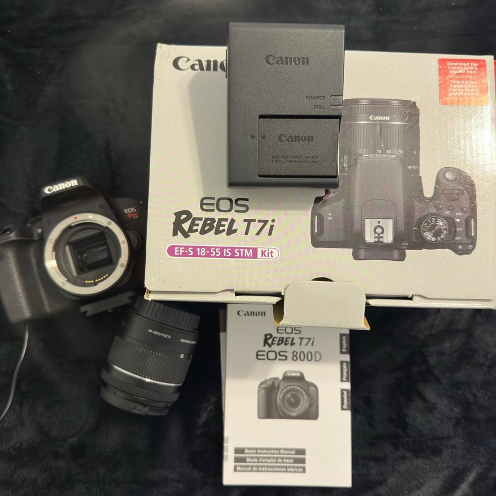 Canon rebel t7i dslr camera